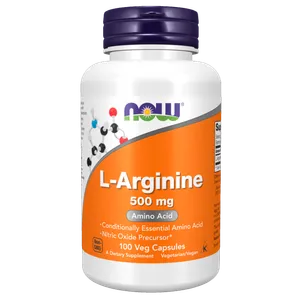 L-Arginina Amino Acids Now Foods 100 Cápsulas Vegetales 500Mg